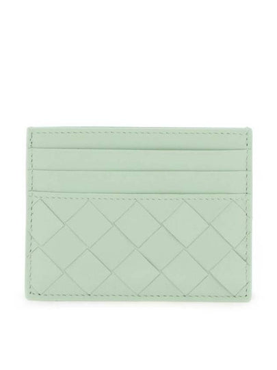 Intrecciato Leather Card Wallet Fresh Mint - BOTTEGA VENETA - BALAAN 2