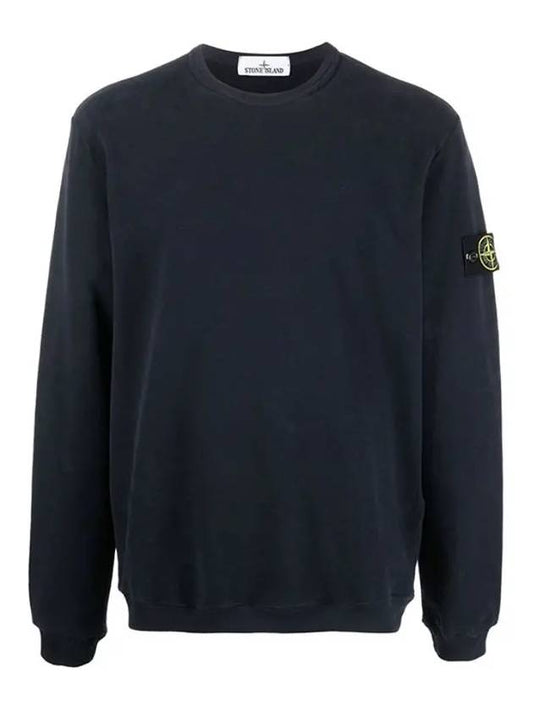 Men's Wappen Patch Crewneck Sweatshirt Navy - STONE ISLAND - BALAAN 2