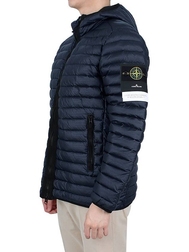 Loom Woven Chambers Down Padding Dark Navy - STONE ISLAND - BALAAN 5