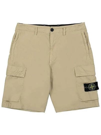 Light Stretch Cotton Bermuda Regular Fit Shorts Beige - STONE ISLAND - BALAAN 2