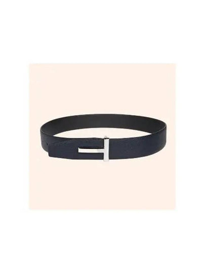 Men's T Logo Reversible Leather Belt Navy - TOM FORD - BALAAN 2