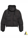 Oversized Nylon Puffer Down Jacket Black - AMI - BALAAN 2