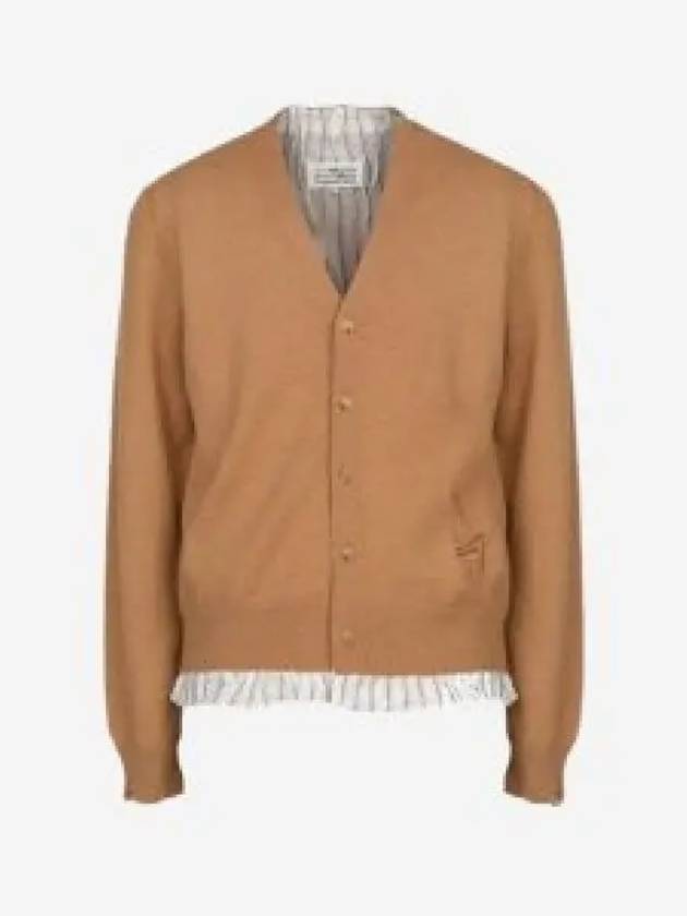 Men's Distressed Cardigan Camel - MAISON MARGIELA - BALAAN 2