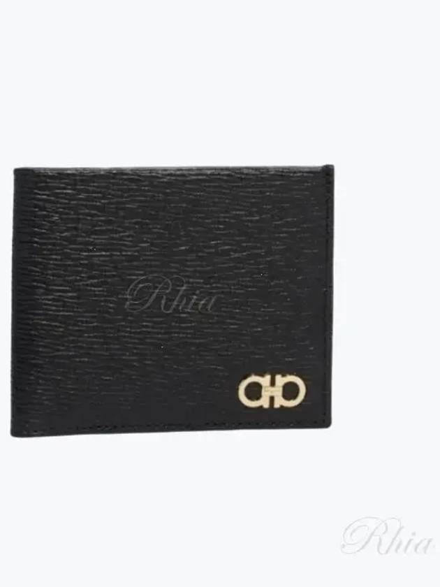 Gancini Half Wallet Black - SALVATORE FERRAGAMO - BALAAN 2