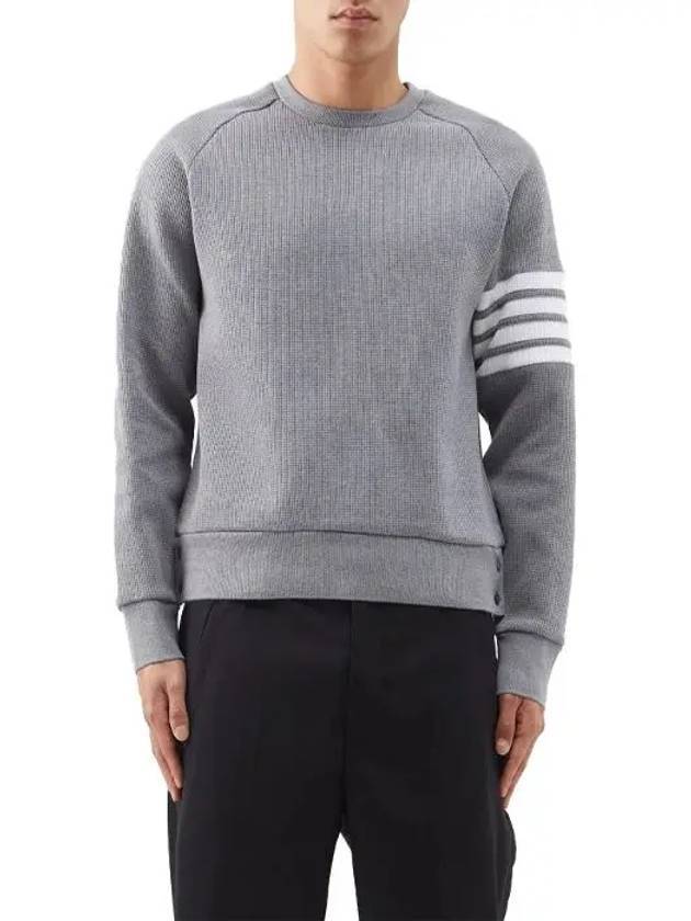 4 Bar Stripe Sweatshirt Grey - THOM BROWNE - BALAAN 4