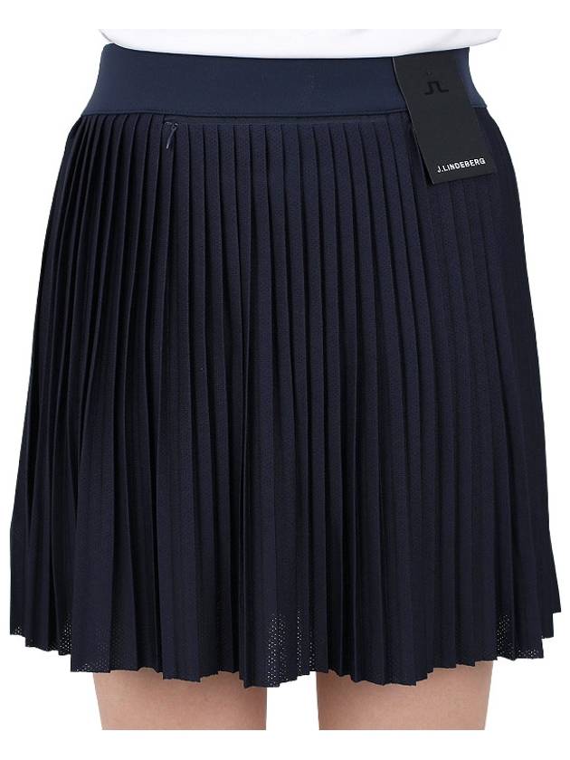 Women's Binx Pleated Skirt Navy - J.LINDEBERG - BALAAN 9