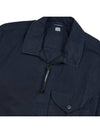 Lens Wappen Long Sleeve Overshirt Zip Up Jacket Navy - CP COMPANY - BALAAN 8