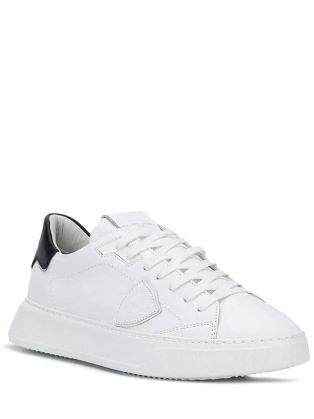 Men's Temple Tennis Black Tab Low Top Sneakers White - PHILIPPE MODEL - BALAAN 3