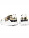 Vintage Check And Leather Sneakers White Archive Beige - BURBERRY - BALAAN 7