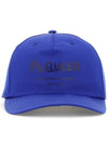 Graffiti Logo Printing Ball Cap Blue - ALEXANDER MCQUEEN - BALAAN 1