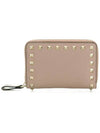 Rockstud Coin Zipper Medium Wallet Pink - VALENTINO - BALAAN 4