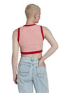 Cropped Monogram Tank Top IB2041 Pink WOMENS - ADIDAS - BALAAN 2