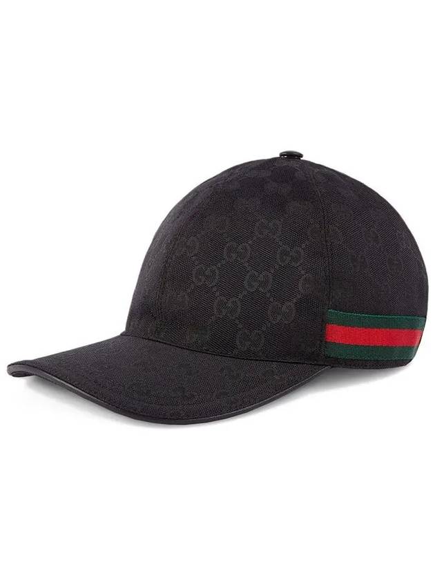 Original GG Web Supreme Canvas Baseball Ball Cap Black - GUCCI - BALAAN 2