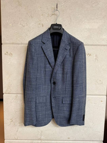 Zegna Tailored Milano Fit Check Pattern Blazer Jacket 44 - ERMENEGILDO ZEGNA - BALAAN 1