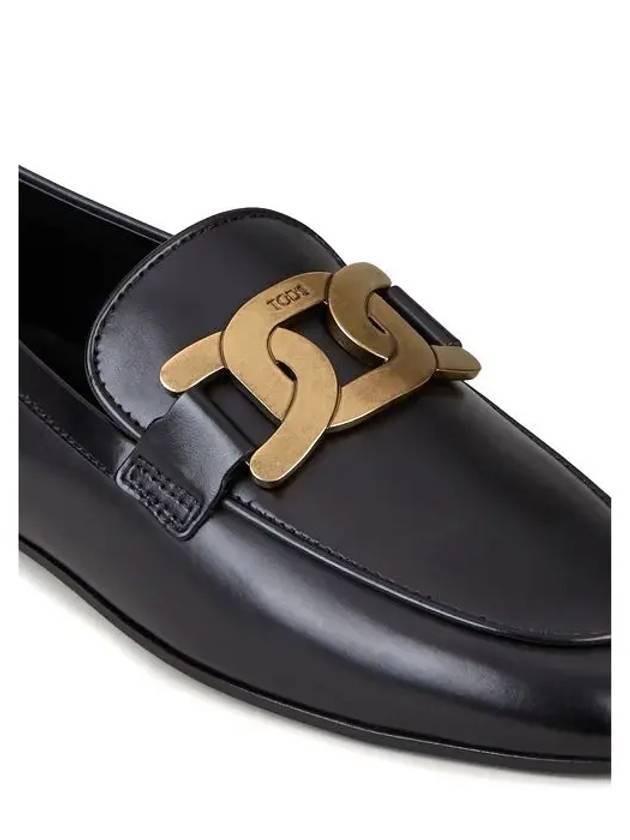 Kate Metal Logo Leather Loafers Black - TOD'S - BALAAN 8