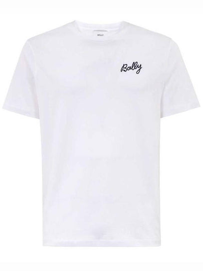 Embroidered Logo Short Sleeve T-Shirt White - BALLY - BALAAN 2