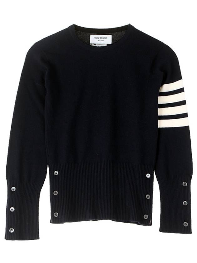 Women's 4 Bar Classic Cashmere Pullover Knit Top Navy - THOM BROWNE - BALAAN 2