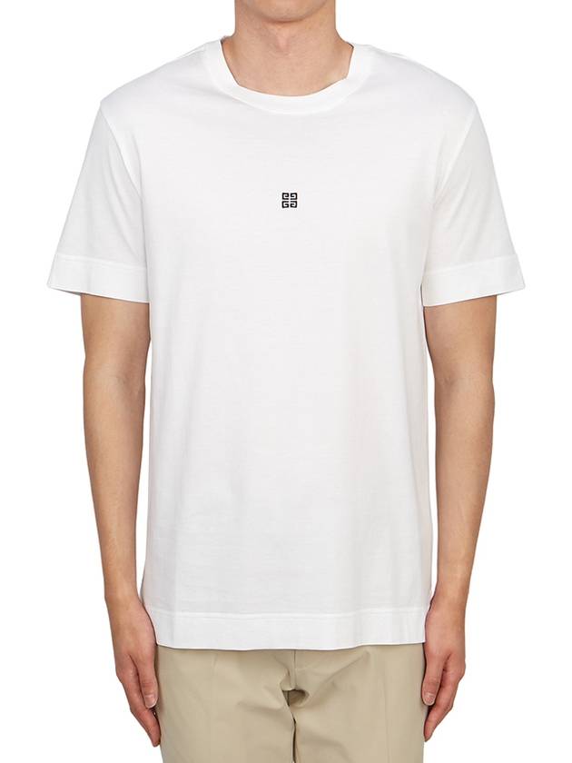 4G Logo Cotton Short Sleeve T-shirt White - GIVENCHY - BALAAN 2