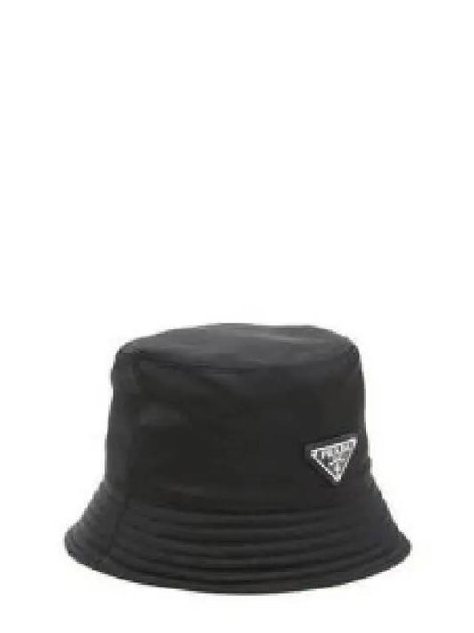 Re-Nylon Triangle Logo Bucket Hat Black - PRADA - BALAAN 2