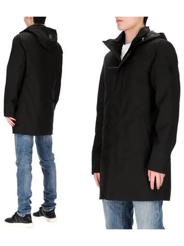 2IN ROLAND BLACK Men's Down Hooded Parka Jacket 993845 - MACKAGE - BALAAN 1