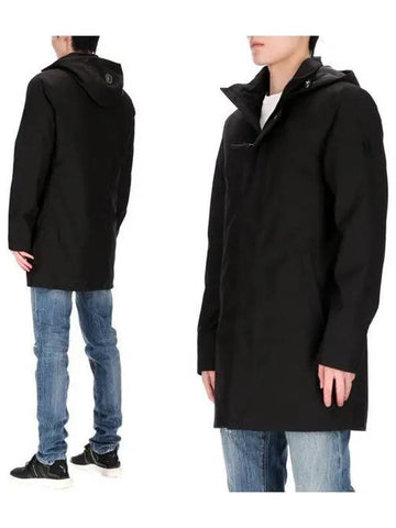 2IN ROLAND BLACK Men's Down Hooded Parka Jacket 993844 - MACKAGE - BALAAN 1