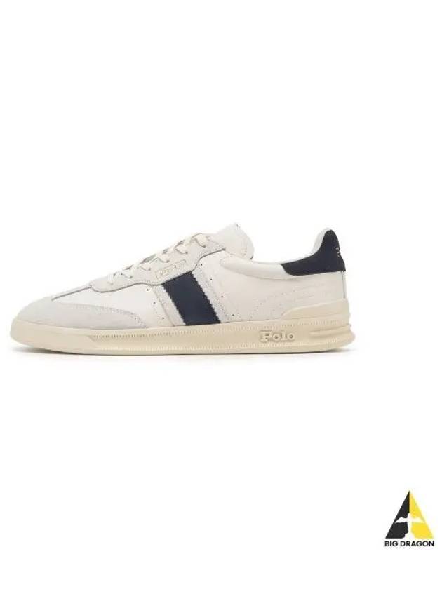 Heritage Aera Leather Suede Sneakers White - POLO RALPH LAUREN - BALAAN 1