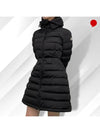 Flammette Long Down Jacket Black - MONCLER - BALAAN 10