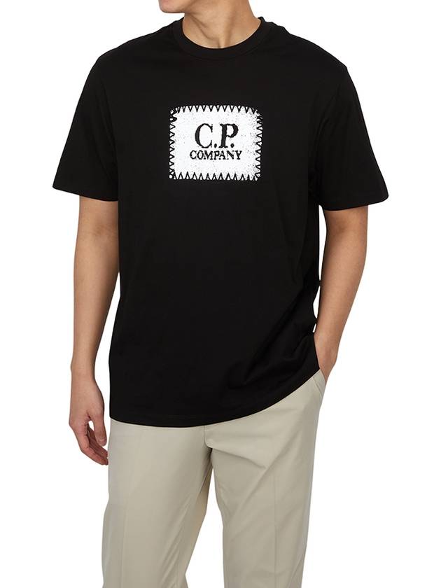 Logo Label Short Sleeve T-Shirt Black - CP COMPANY - BALAAN 5