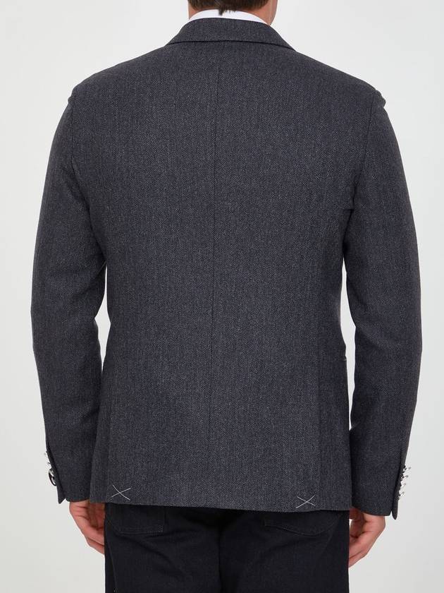 Grey Wool Jacket - TONELLO - BALAAN 4