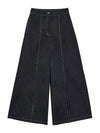 SLIT WIDE DENIM PANTS BK black - TIBAEG - BALAAN 4