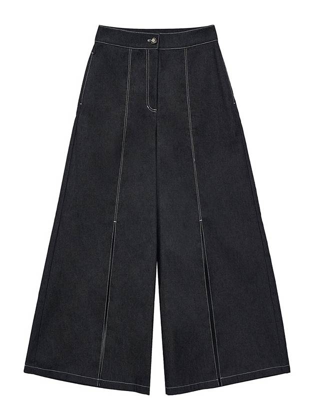 SLIT WIDE DENIM PANTS BK black - TIBAEG - BALAAN 4