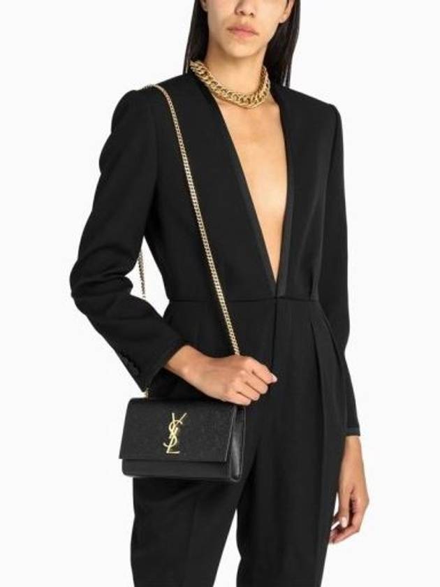 Black Kate Bag Small Gold Plated 469390 - SAINT LAURENT - BALAAN 9