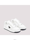 Downtown Leather Low Top Sneakers White - PRADA - BALAAN 4