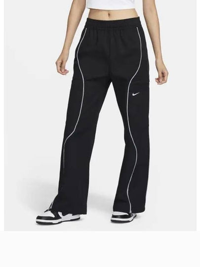 Sportswear high waist woven pants W black light fumis white FN1950 010 - NIKE - BALAAN 2