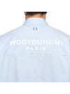 Men's Back Logo Cotton Short Sleeve Shirt Blue - WOOYOUNGMI - BALAAN 9