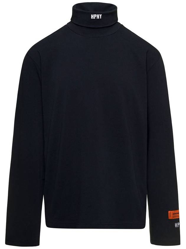 HPNY Logo Embroidered Turtleneck Black - HERON PRESTON - BALAAN 2