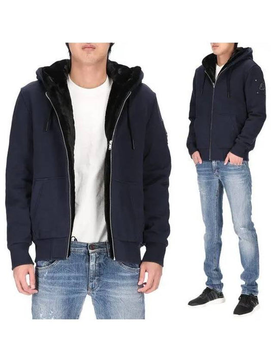 Classic Bunny Zip Up Hoodie Black Lining Navy - MOOSE KNUCKLES - BALAAN 2