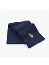 Embroidered French Bulldog Wool Muffler Navy - POLO RALPH LAUREN - BALAAN 6