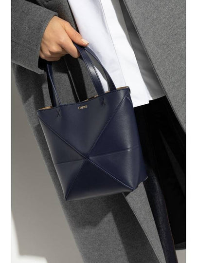 Loewe Puzzle Mini Shopper Bag, Women's, Navy Blue - LOEWE - BALAAN 2