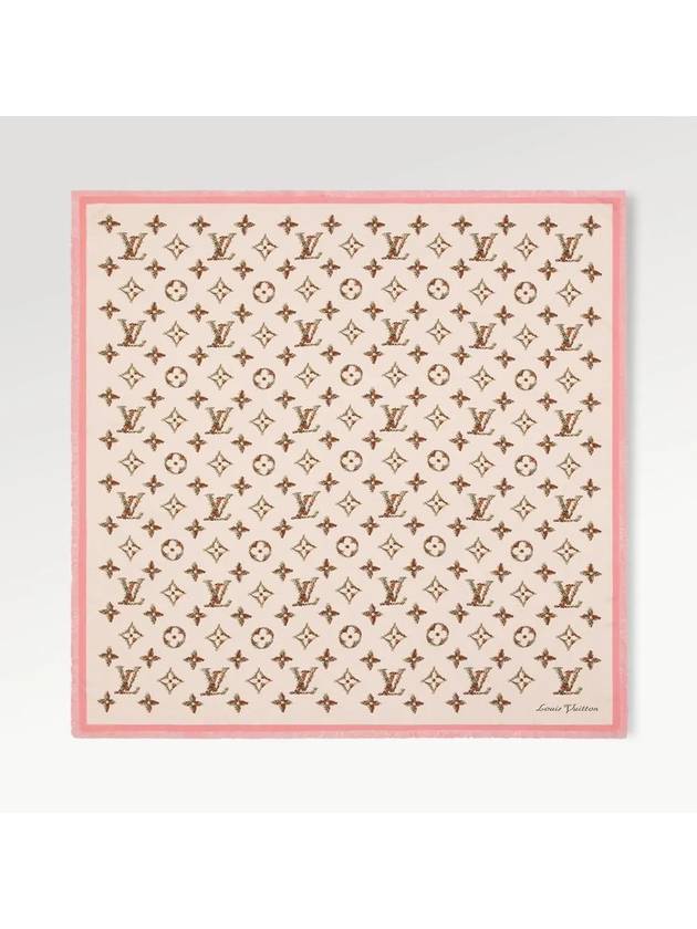 Monogram Flower Scarf Beige - LOUIS VUITTON - BALAAN 1