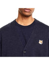 Fox Head Patch Classic Wool Cardigan Navy - MAISON KITSUNE - BALAAN 5