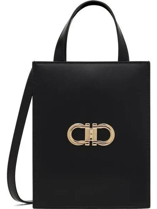 Mini Tote Bag Black - SALVATORE FERRAGAMO - BALAAN 2