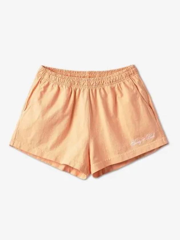 Logo Print Cotton Shorts Peach - SPORTY & RICH - BALAAN 2