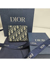 Compact Wallet Beige & Black  Oblique Jacquard - DIOR - BALAAN 4