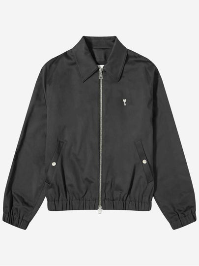 De Coeur Logo Zip-up Jacket Jacket Black - AMI - BALAAN 2