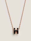 Mini Pop H Pendant Rose Gold & Noir - HERMES - BALAAN 2