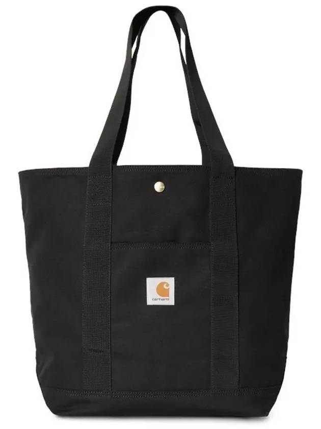 24SS Logo Patch Cotton Tote Bag Black I033102 8902 - CARHARTT - BALAAN 2