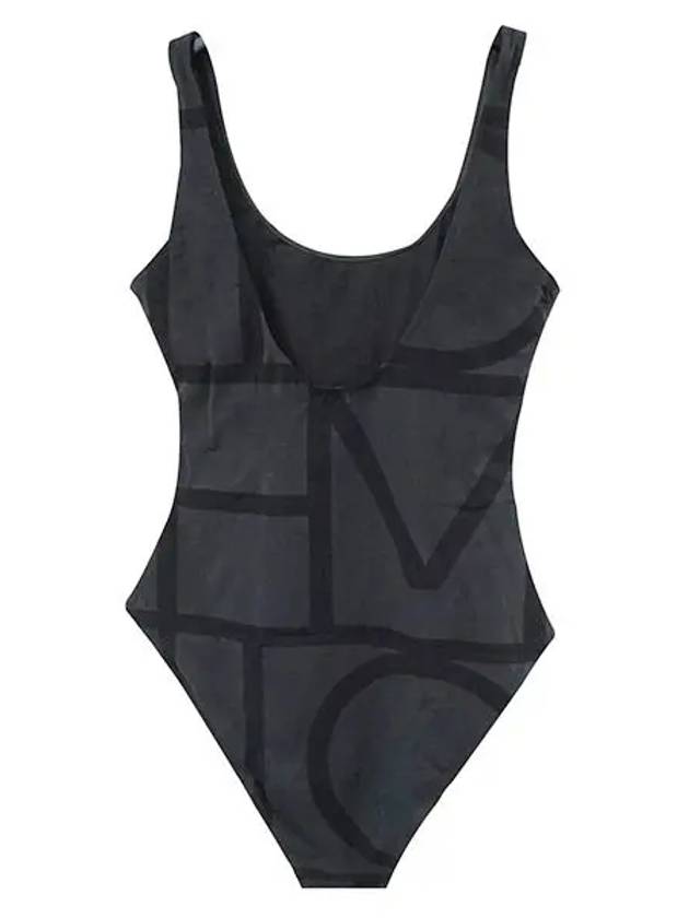 Monogram One-Piece Swimsuit Black - TOTEME - BALAAN 3