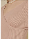 Eflores V-neck wrap knit top pink - MICANE - BALAAN 6