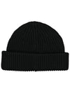 N22C3 Full Rib RWS Wool Beanie Black - STONE ISLAND - BALAAN 3